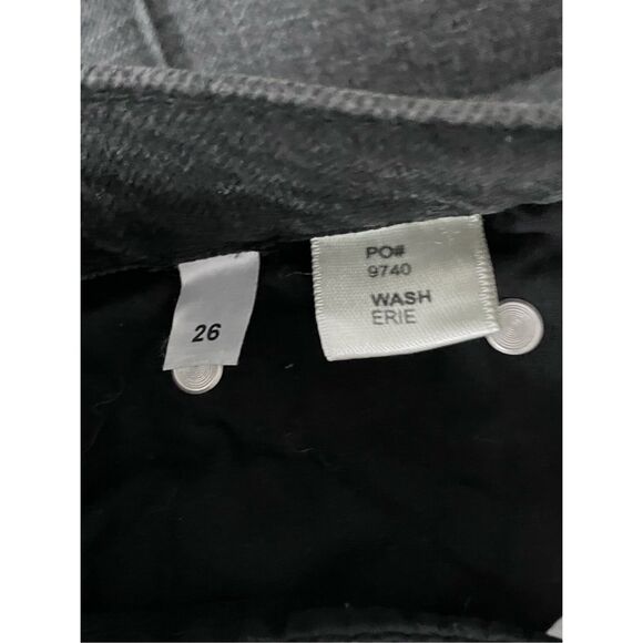 REFORMATION Black Erie Wash High Rise Button Fly Jeans Size 26 - Picture 11 of 12